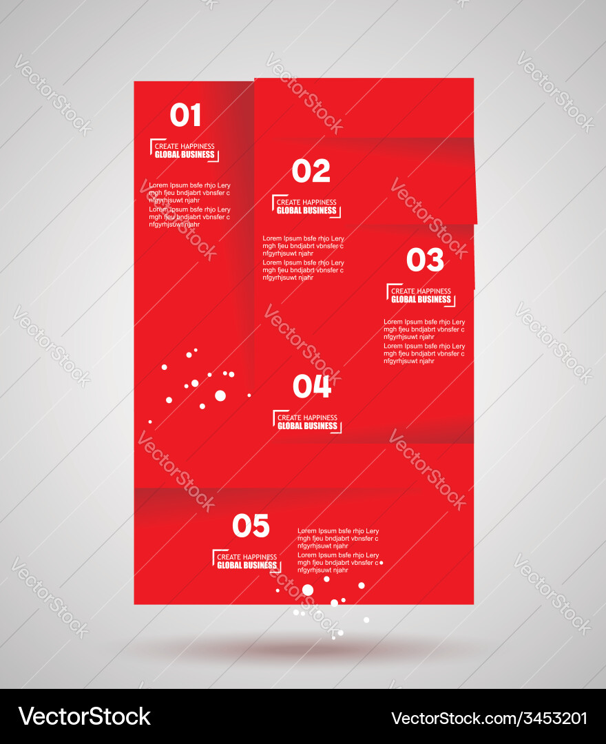 Infographic banner design elements numbered lists vector image