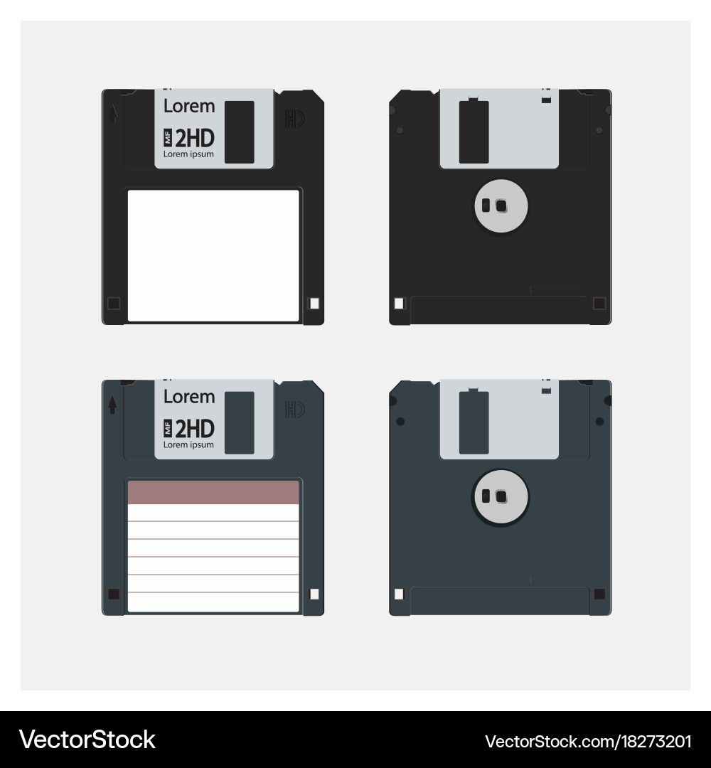 Realistic Floppy Disk Vector Image
