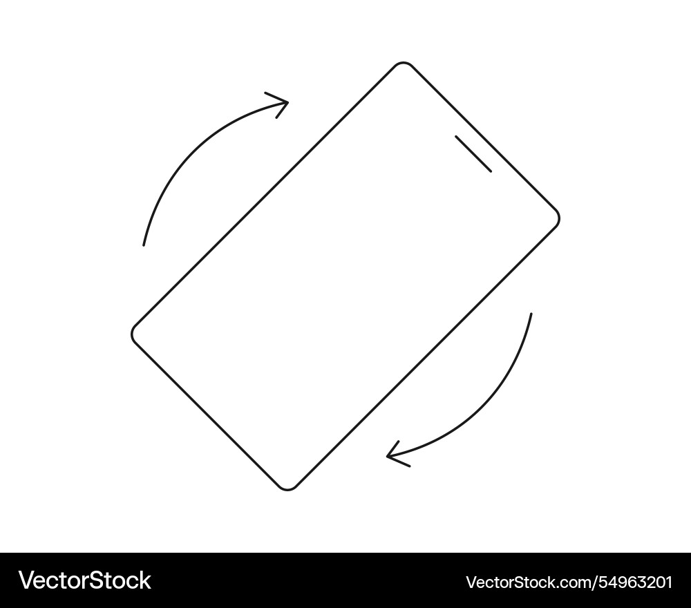 Rotate mobile phone icon rotation symbol Rotate mobile phone icon rotation symbol vector image
