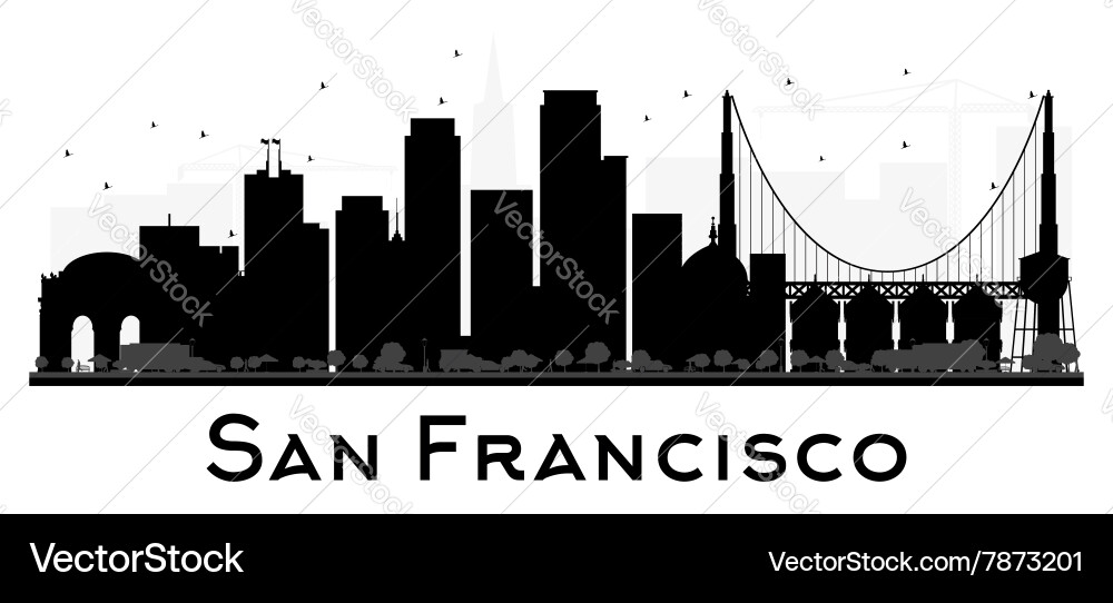 San Francisco Skyline Silhouette vector image