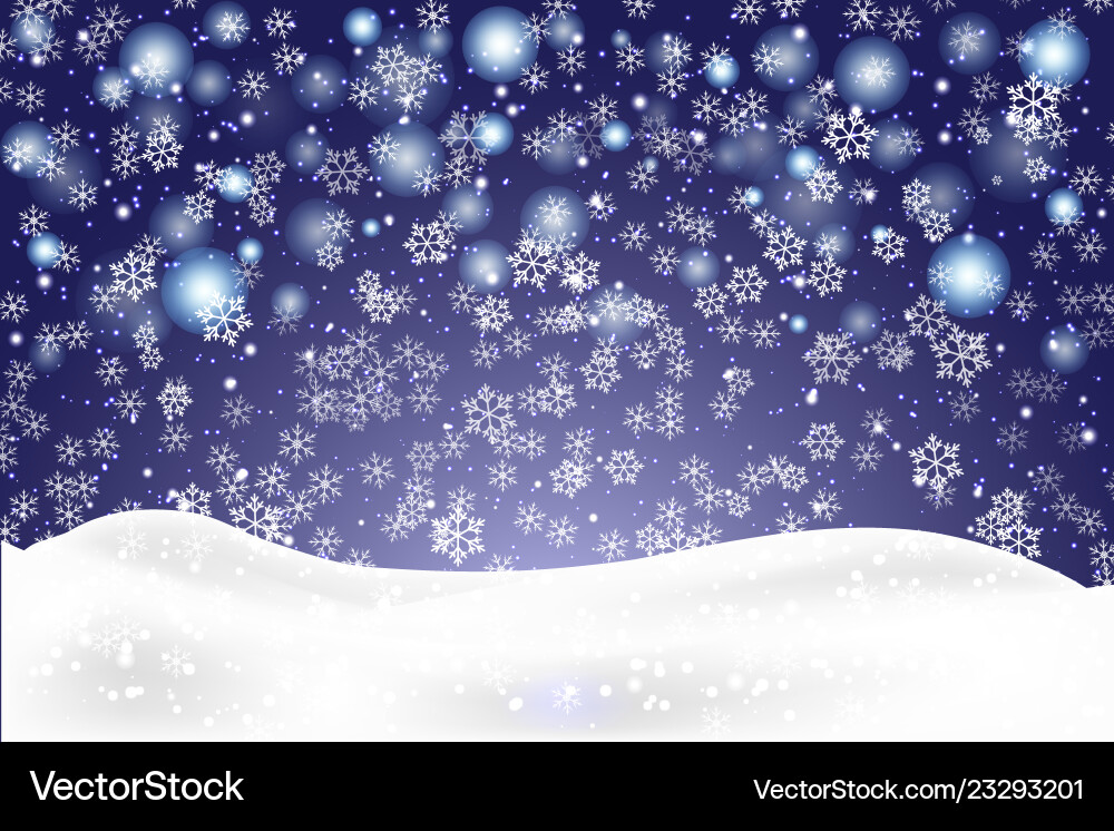 Weihnachtslandschaft mit fallenden Schneeflocken Schnee Weihnachtslandschaft mit fallenden Schneeflocken Schnee vektorbild