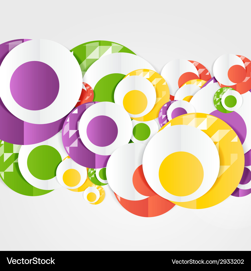 Abstract circles template object web vector image