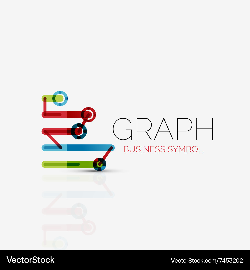 Abstract logo idea linear chart or graph Vector Image