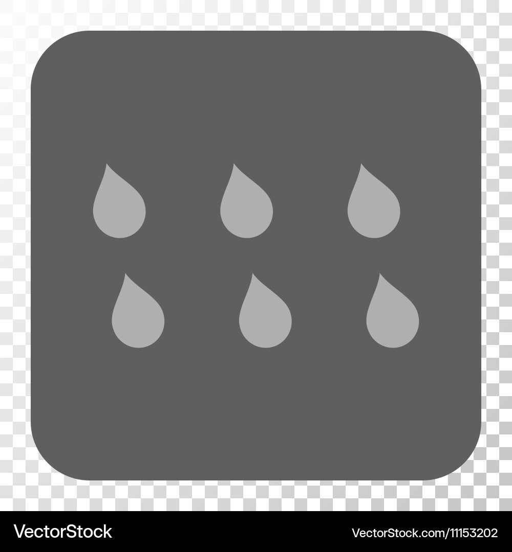 Drops rounded square button Vector Image