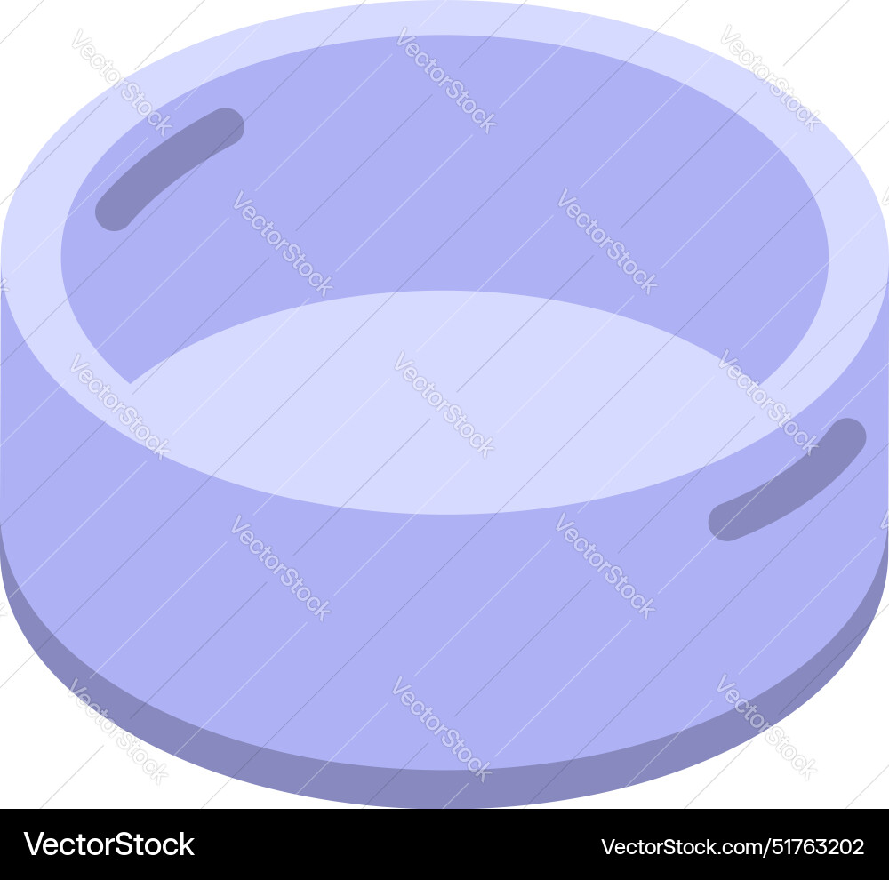 Empty round food container isometric view Vector Image