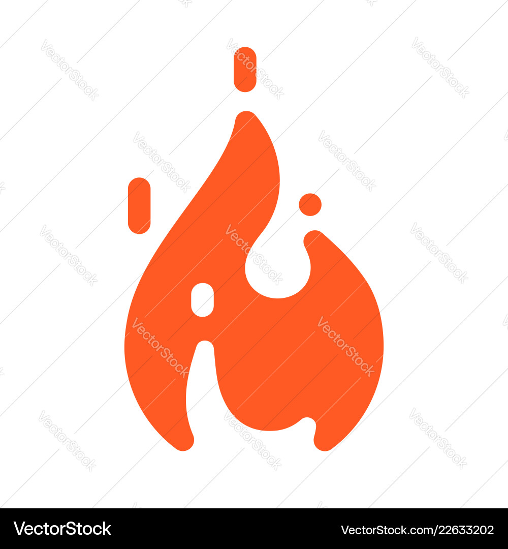 Fire flames with sparks new orange icon Fire flames with sparks new orange icon vector image