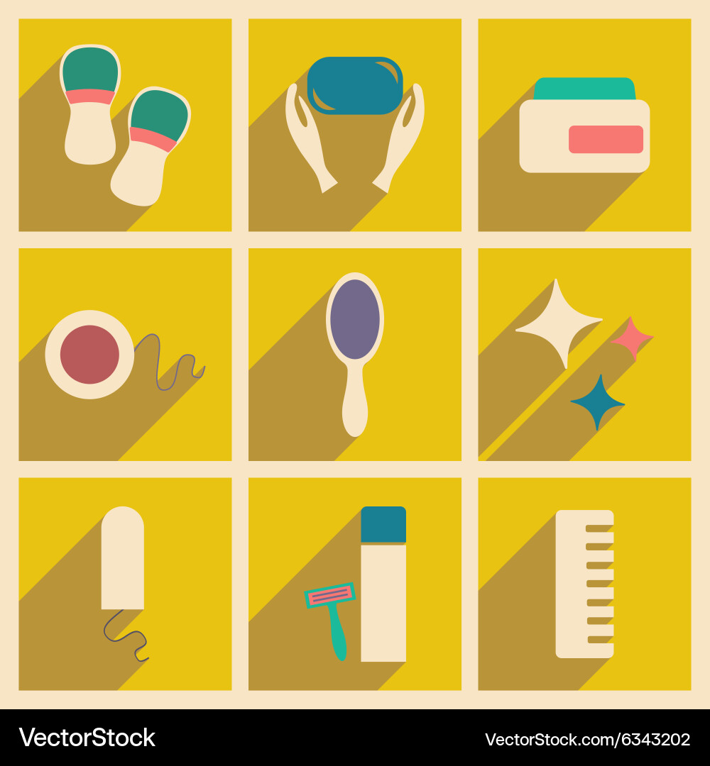 Flat with shadow concept and mobile application Vector Image