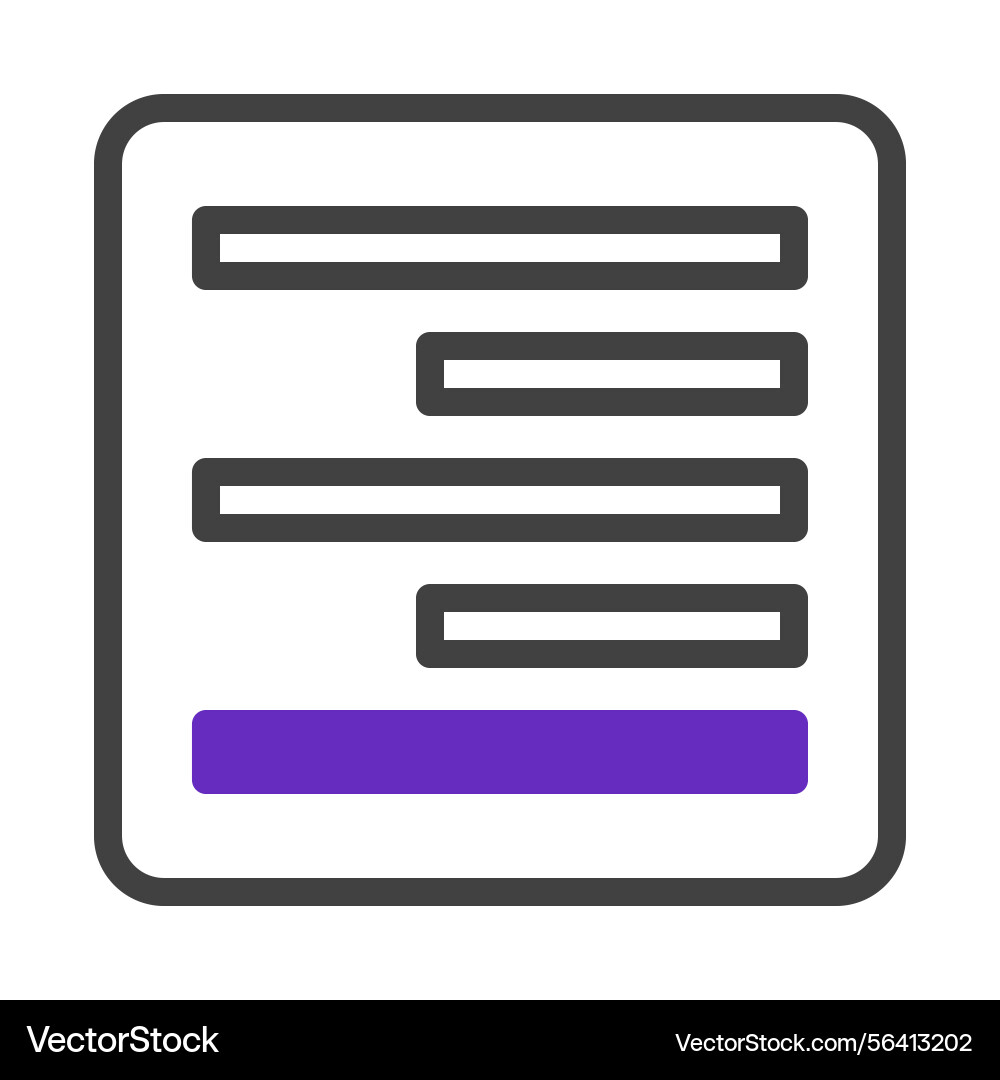 Interface element representing data display vector image