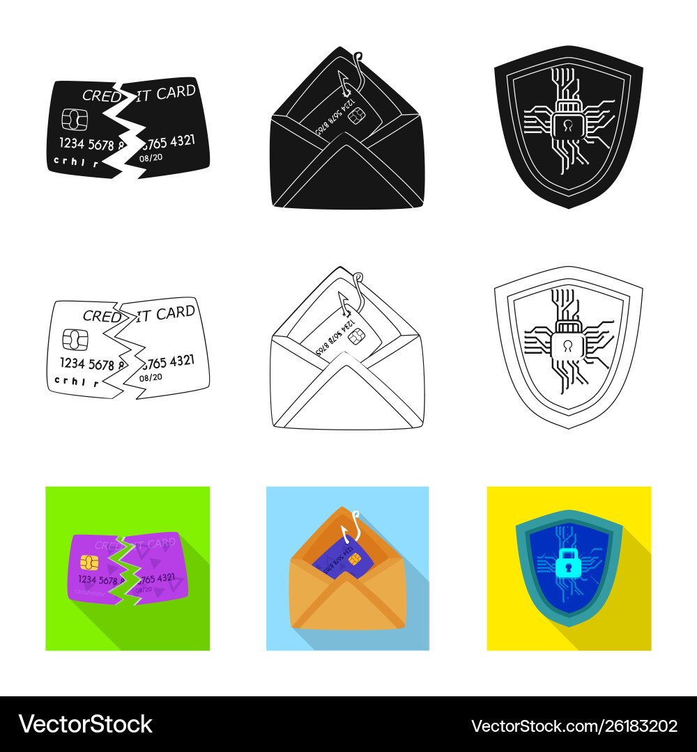 Isolated object virus and secure sign set Isolated object virus and secure sign set vector image