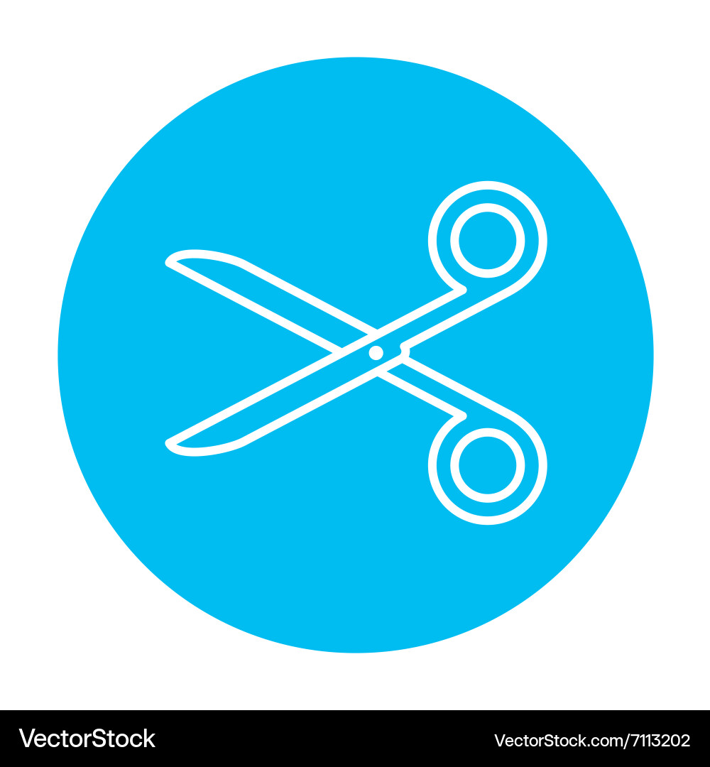 Scissors line icon vector image