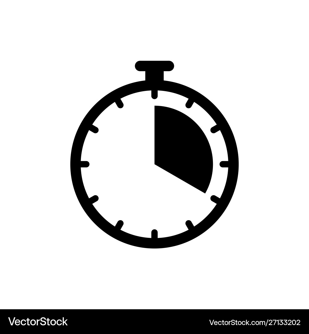Timer clock icon ui simple style flat vector image