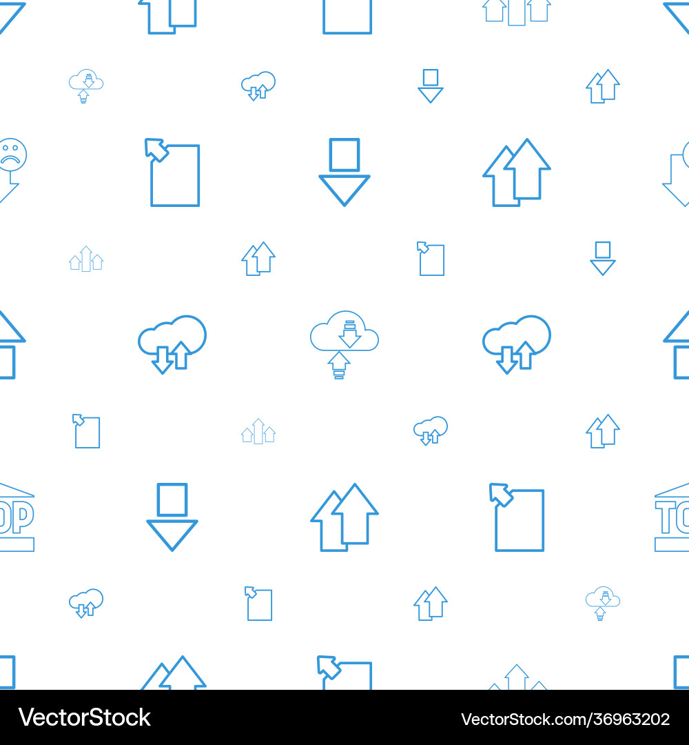 Upload icons pattern seamless white background vector image