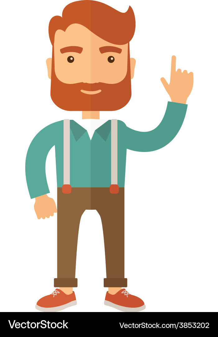Young handsome hipster Vector Image