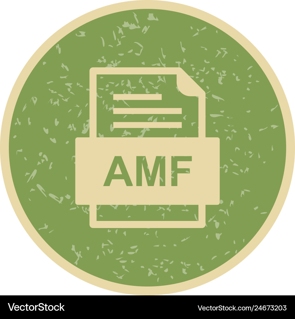 Amf file document icon Vector Image