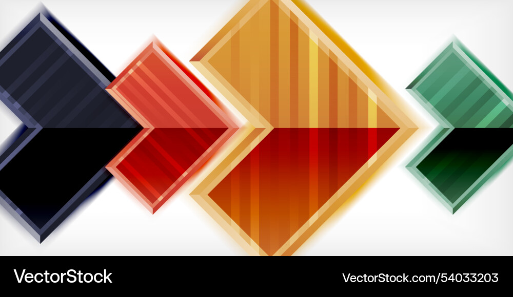 Arrow symbols created with 3d effects and line Arrow symbols created with 3d effects and line Vector Image