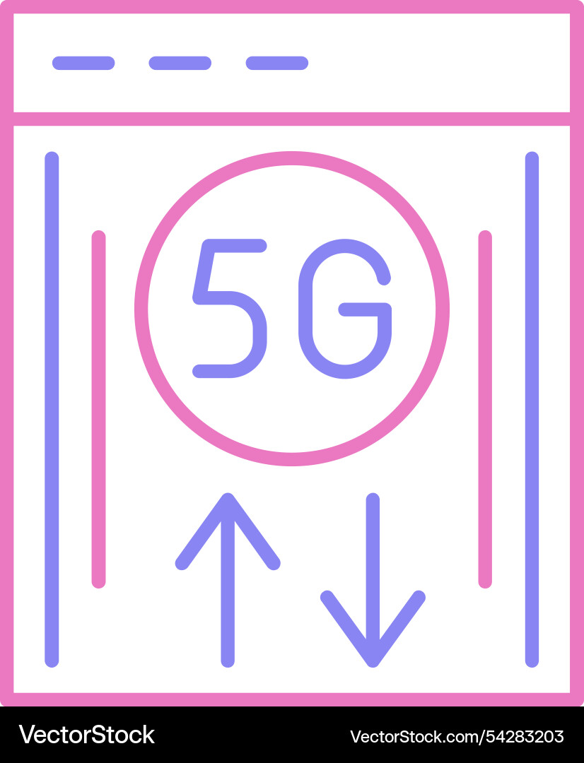 Bandwidth line two colour icon Vector Image