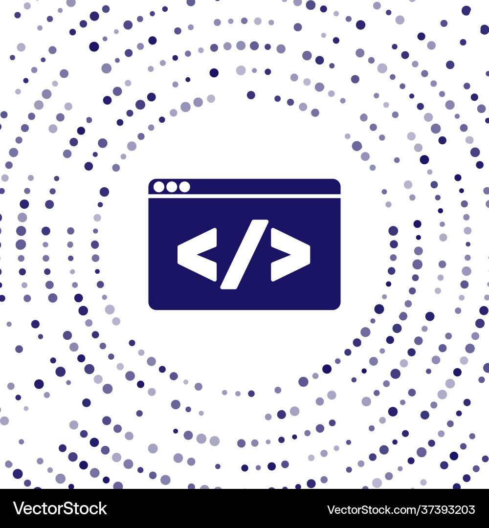 Blue web design and front end development icon Blue web design and front end development icon vector image