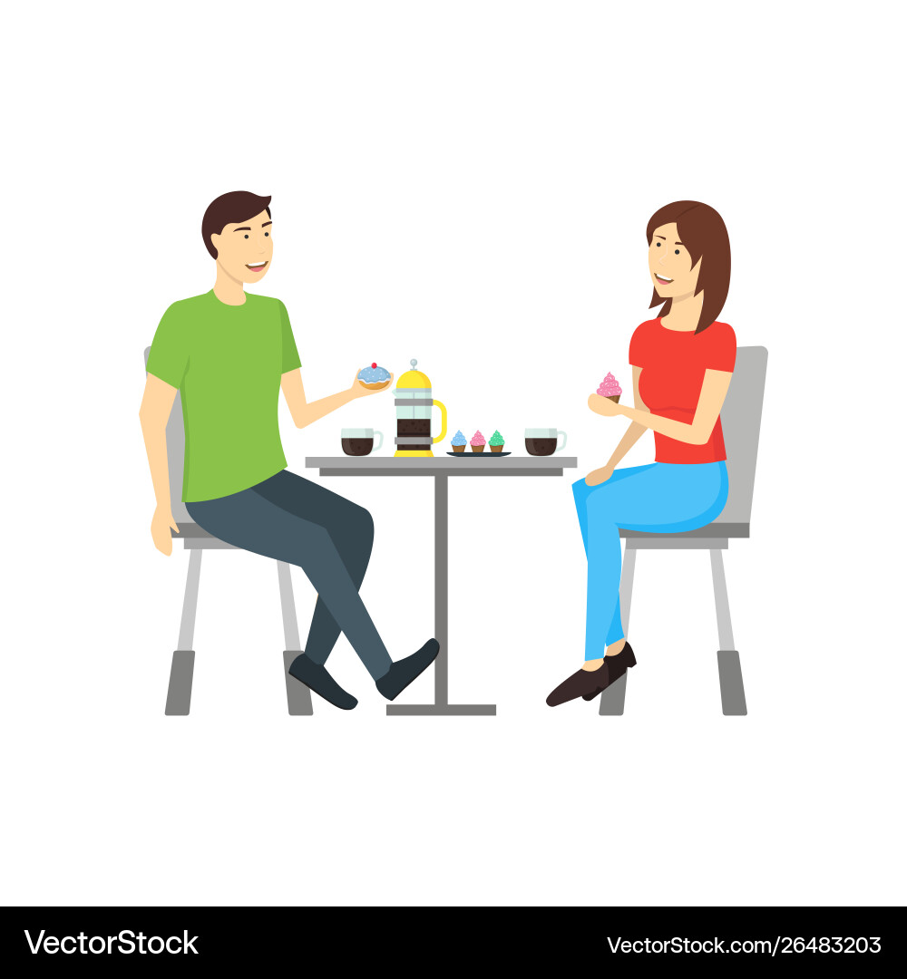 Cartoon color characters people in restaurant Cartoon color characters people in restaurant vector image