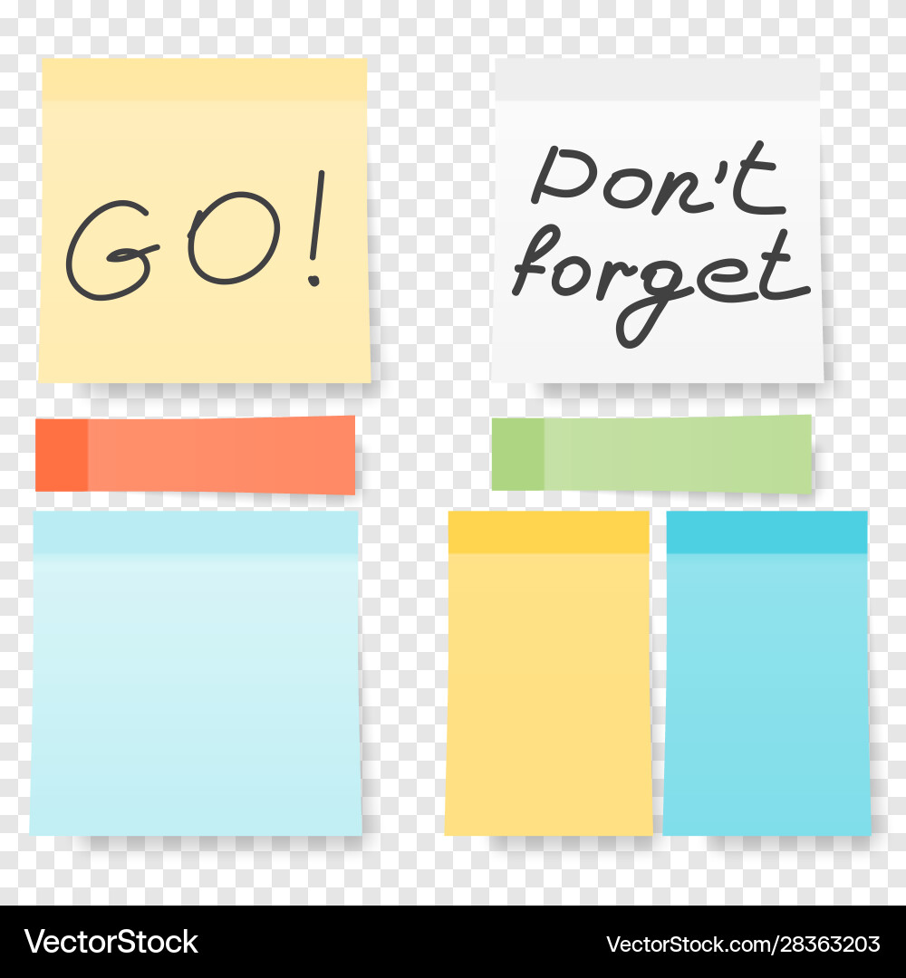 Colored note stickers set collection different Colored note stickers set collection different vector image