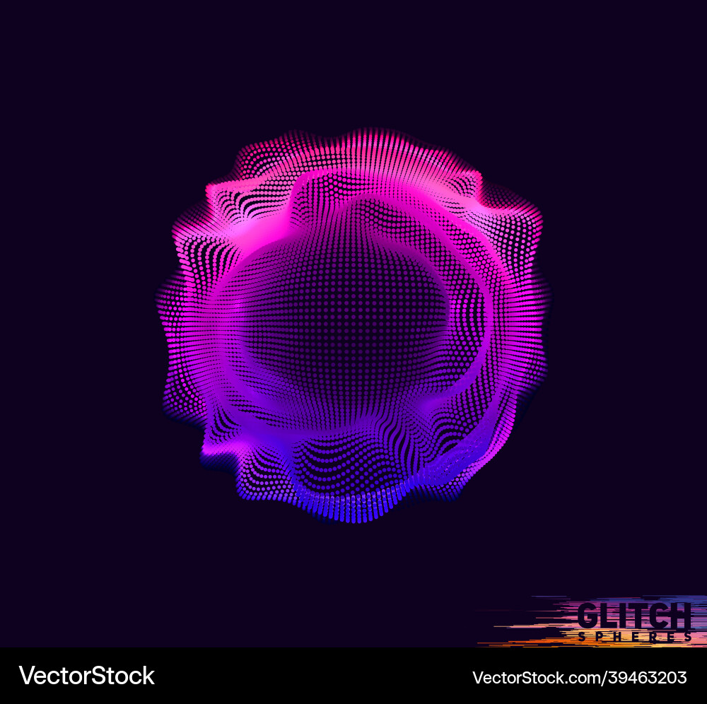 Corrupted violet point sphere abstract Corrupted violet point sphere abstract vector image