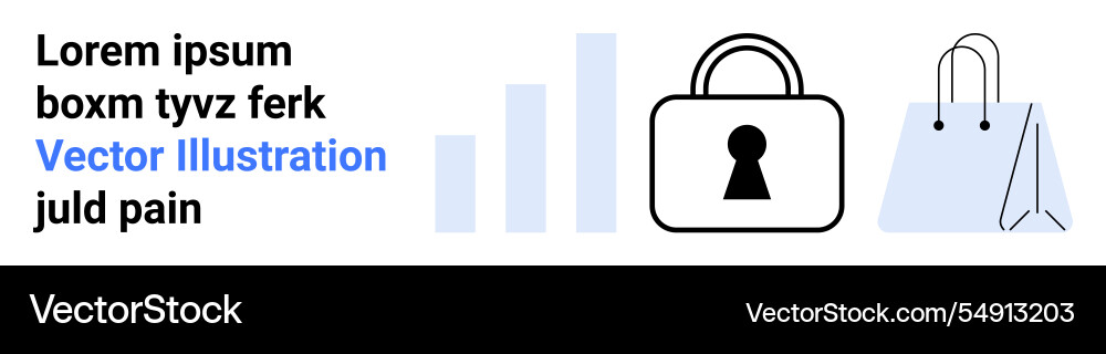 Data security and e-commerce concept with chart Data security and e-commerce concept with chart vector image