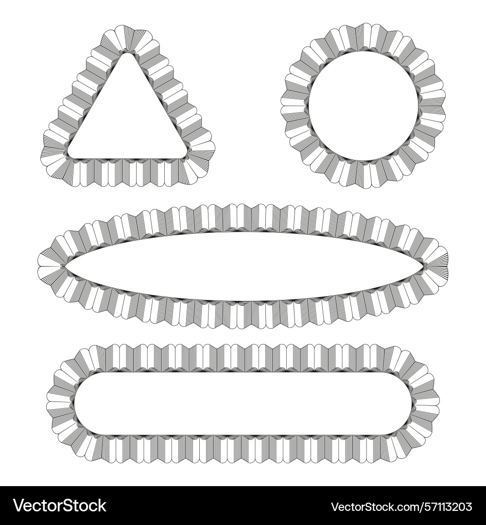 Decorative shape frames triangle circle forms Decorative shape frames triangle circle forms vector image