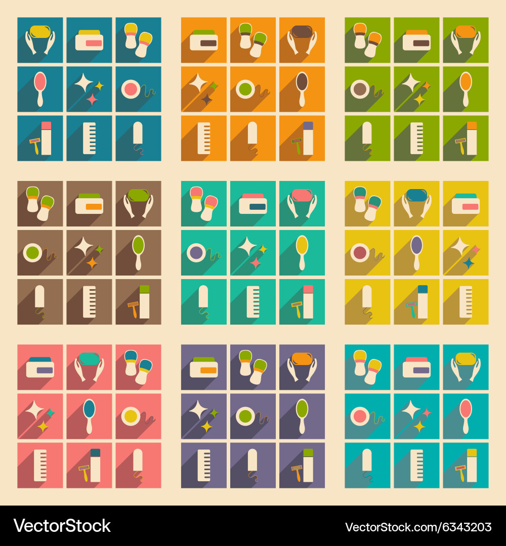 Flat with shadow concept and mobile application vector image