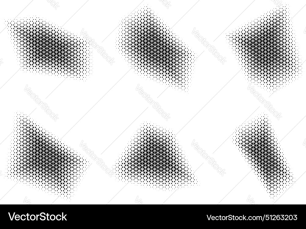Halftone triangle pattern reprographic technique vector image