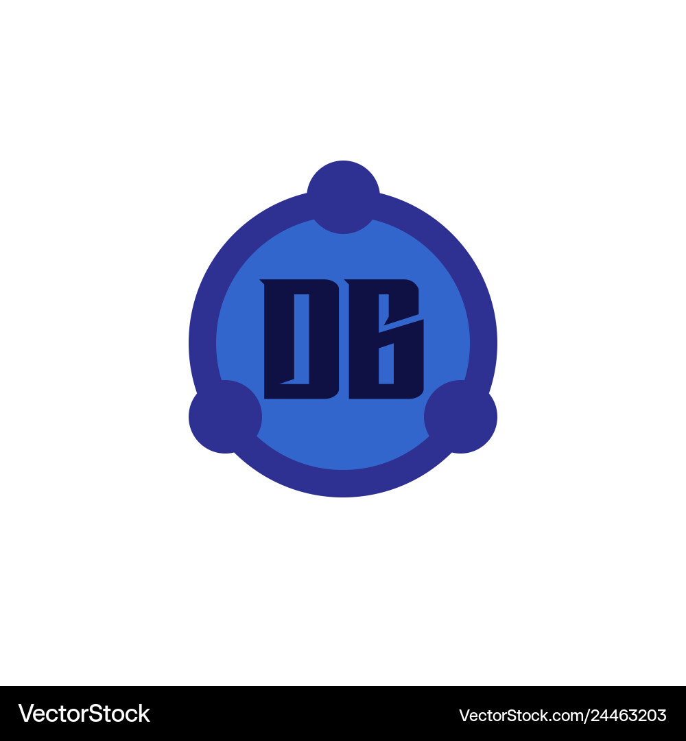 Initial letter logo db template design Initial letter logo db template design Vector Image