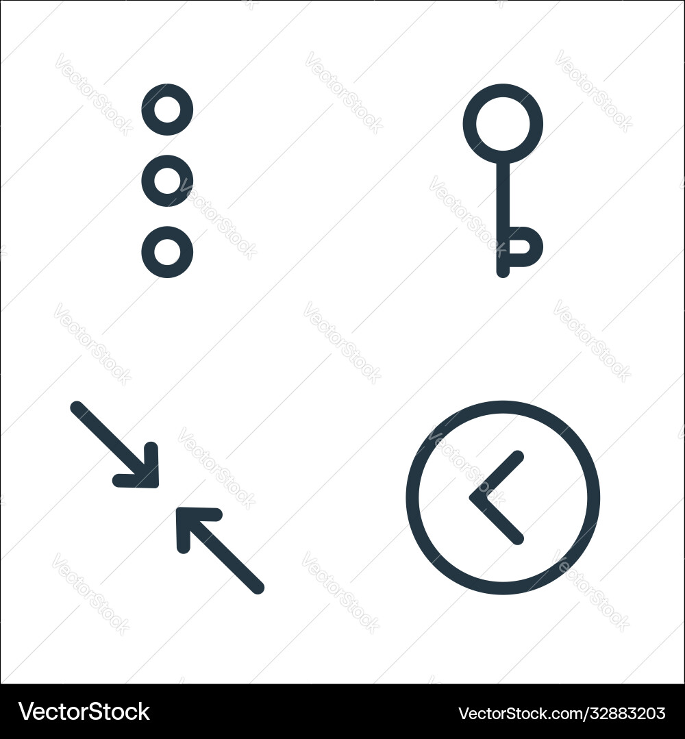Interface line icons linear set quality Interface line icons linear set quality vector image