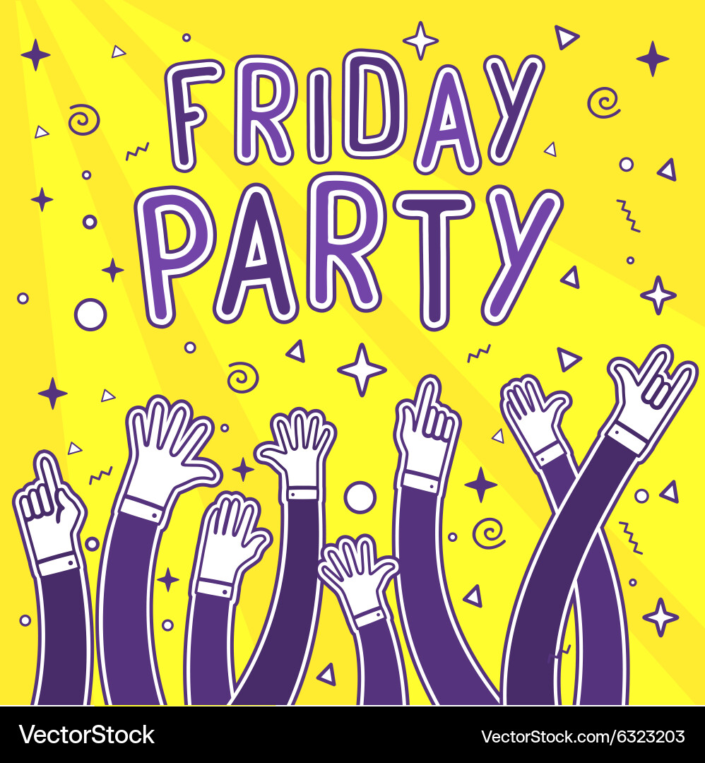 Many hands raised up with handwrite text Vector Image
