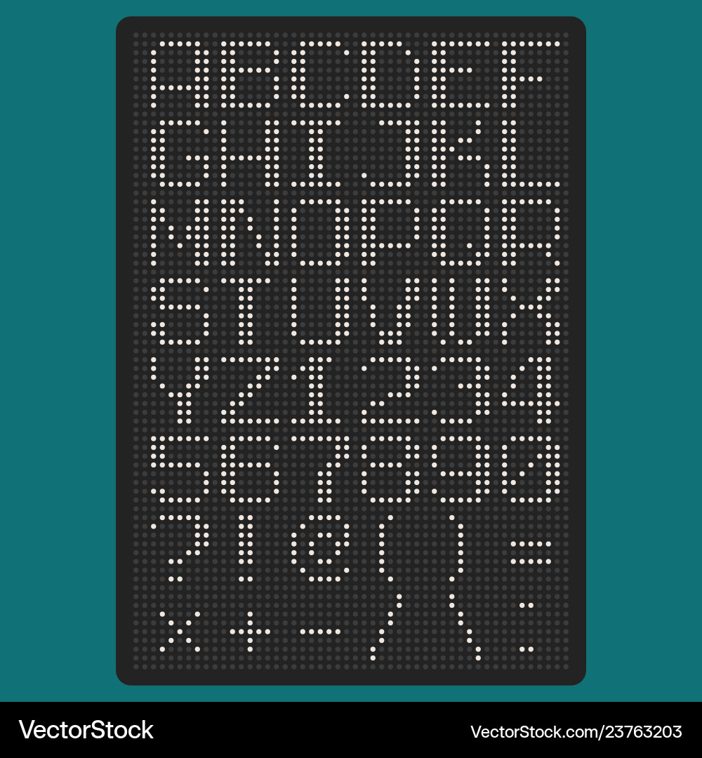 Pixel font with uppercase letters of latin vector image