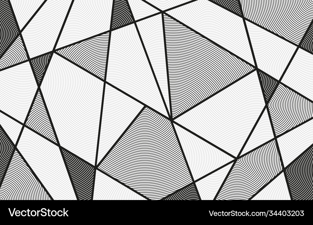 Polygon line circle abstract polygonal lines Vector Image