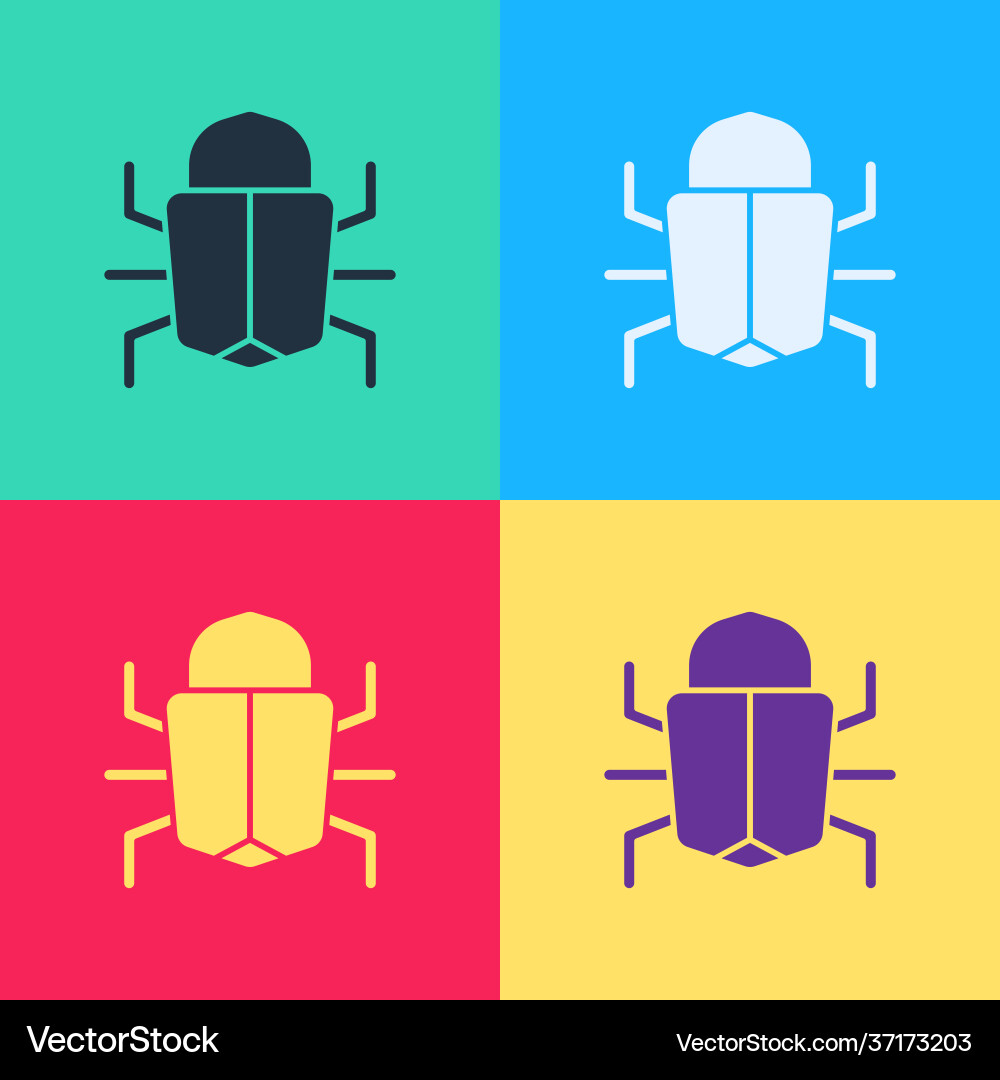 Pop art system bug concept icon isolated on color Pop art system bug concept icon isolated on color vector image