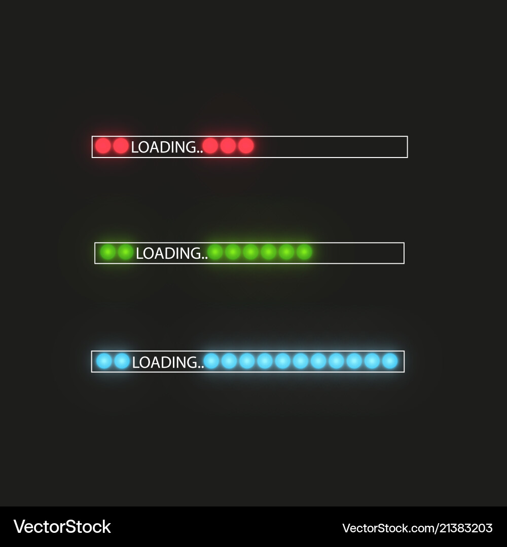 Progress loading bar with lighting concept Progress loading bar with lighting concept vector image