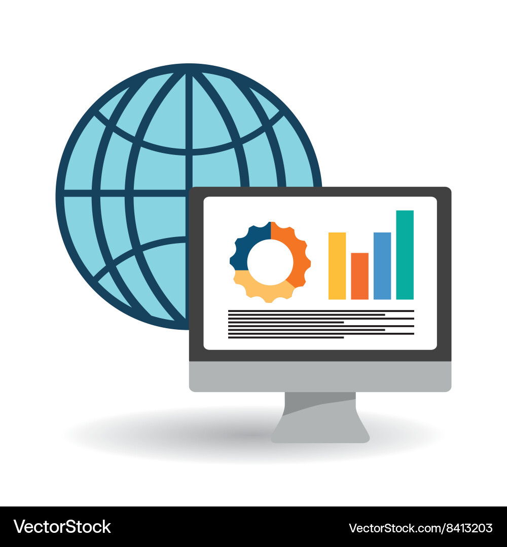 Responsive web design over white background Vector Image