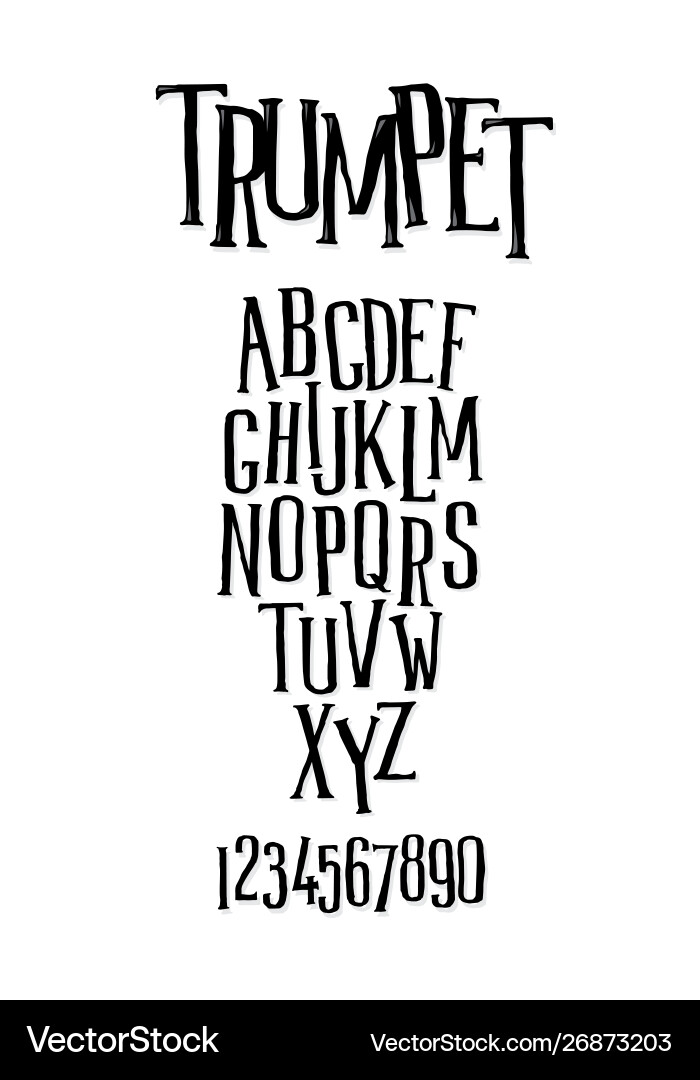 Set letters alphabet bumpy elongated font vector image