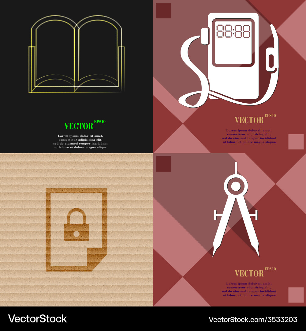 Set of abstract backgrounds with different web vector image