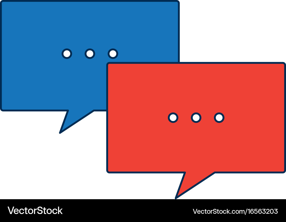 Speech bubbles message chat communication talk Vector Image
