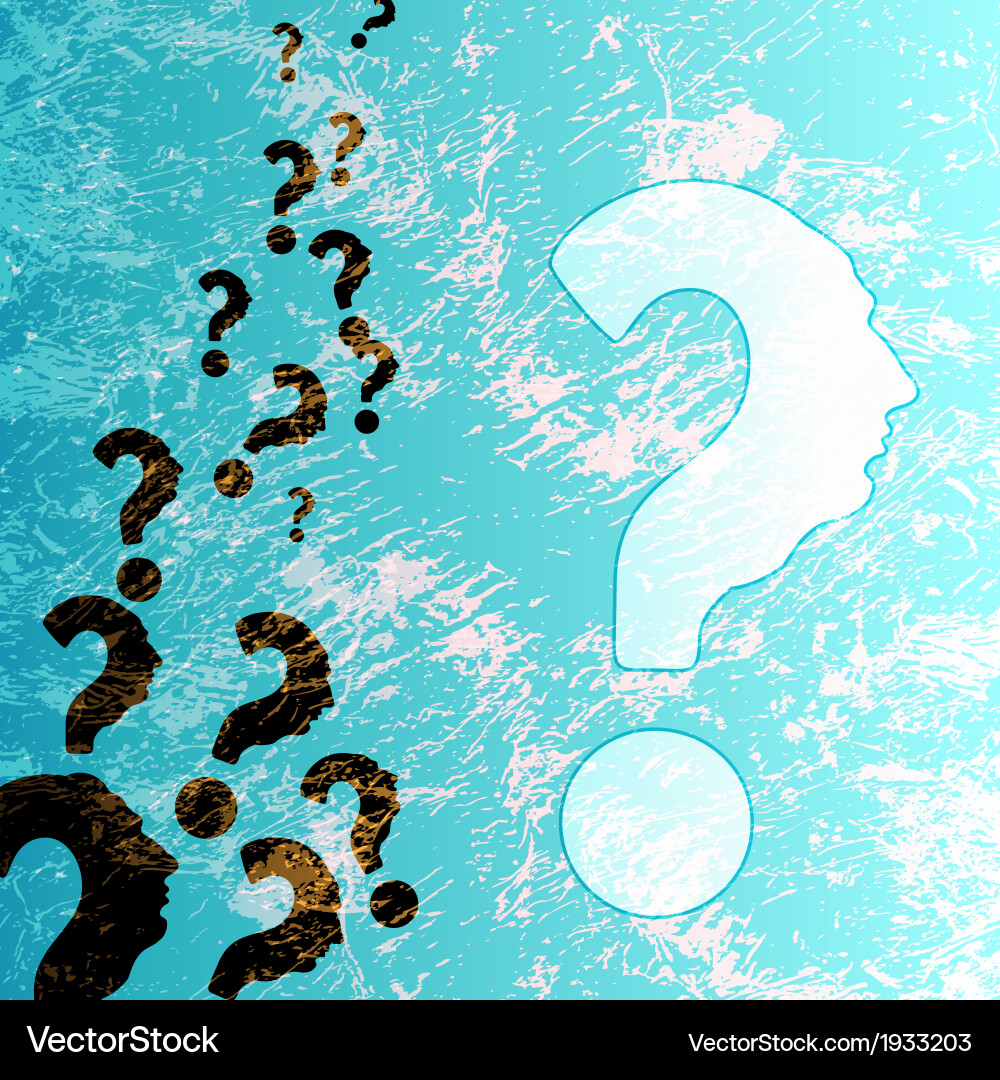 Symbol of question mark in colorful background Vector Image