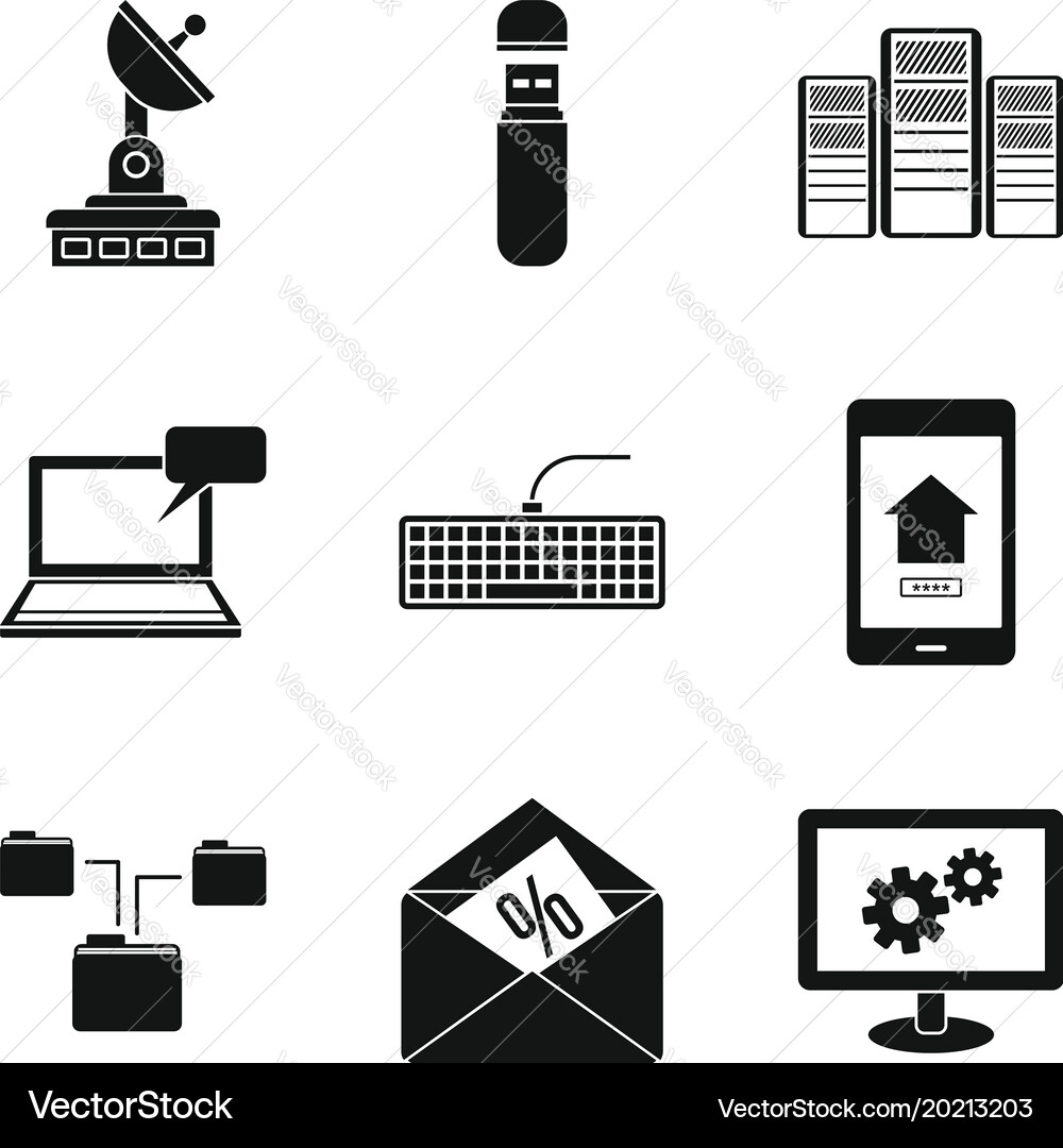 Telecom Icons - Simple Set vector image