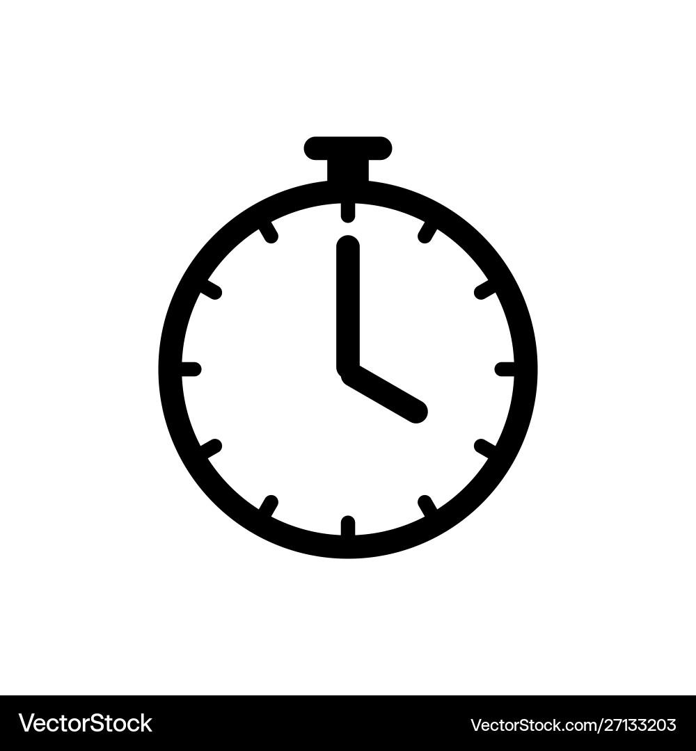 Timer clock icon ui simple style flat vector image