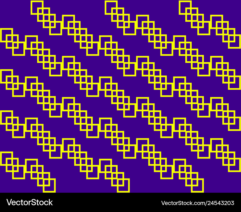 Yellow squares rectangles symmetrical pattern Vector Image