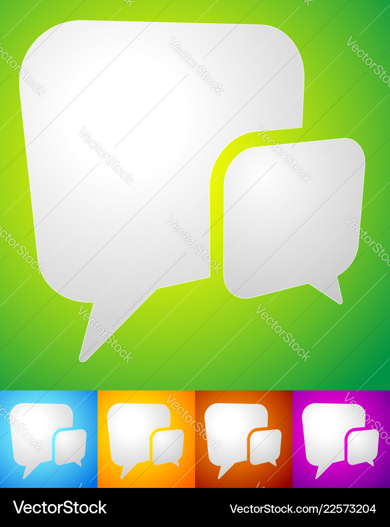 2 overlapping squarish speech talk bubbles 2 overlapping squarish speech talk bubbles vector image