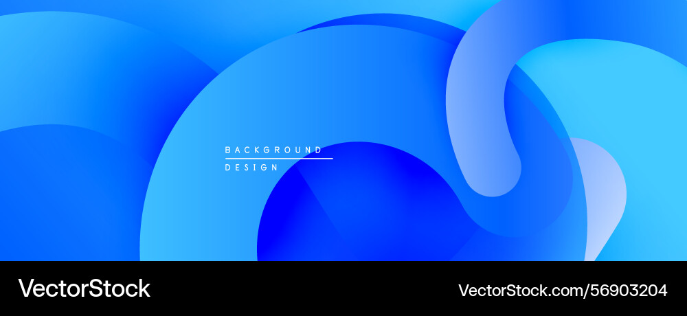 Abstract blue background smooth curves overlap Abstract blue background smooth curves overlap Vector Image
