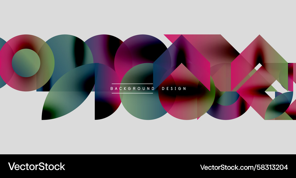 Abstract colorful shapes overlap creating dynamic Abstract colorful shapes overlap creating dynamic Vector Image