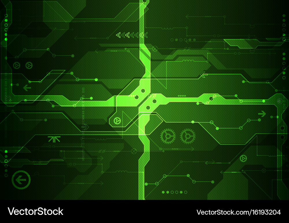 Abstract Digital Circuit Network vector image