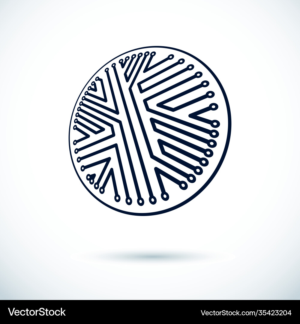 Abstract technology with circular circuit board Abstract technology with circular circuit board vector image