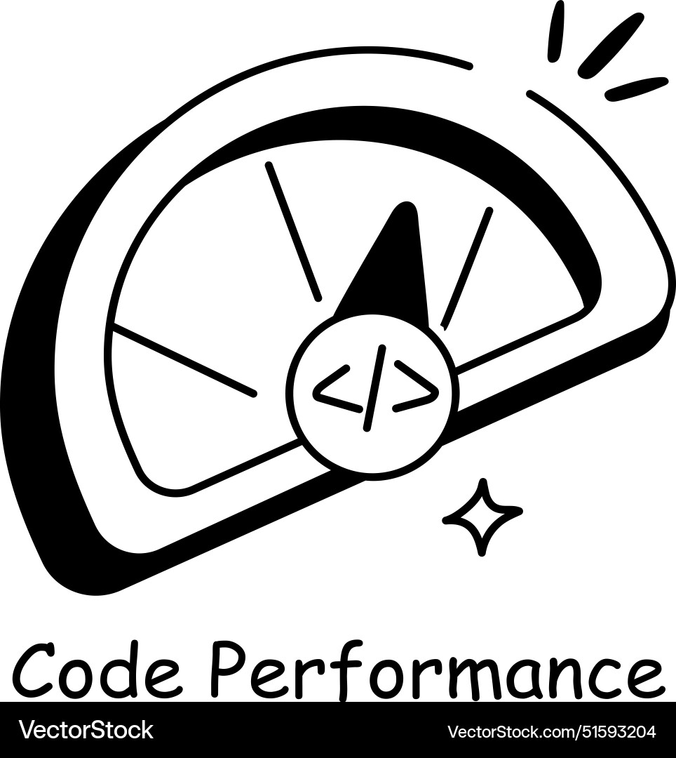 Code performance vector image