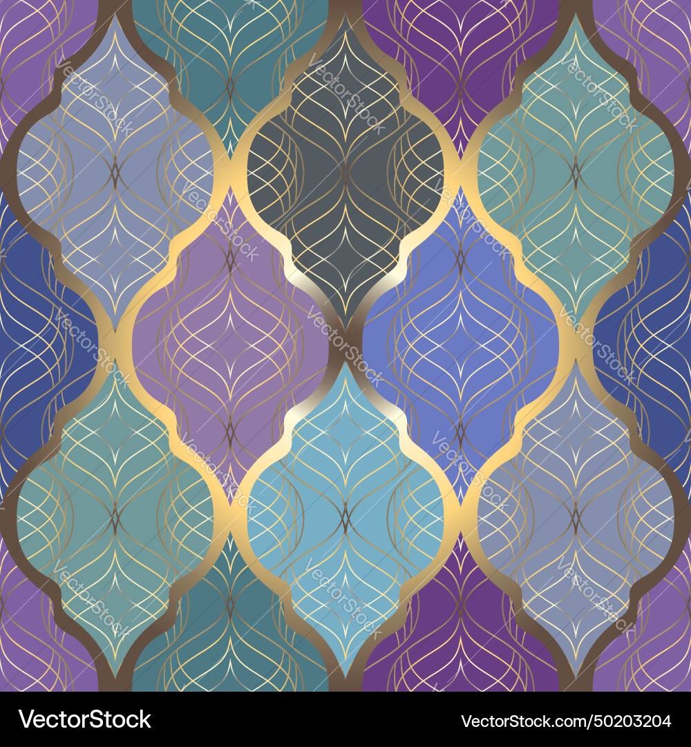 Colorful gradient seamless pattern with rhombuses Vector Image